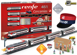 Picture of Trenulet electric calatori Cercanias RENFE 451 metalic, cu lumina si sapca conductor tren