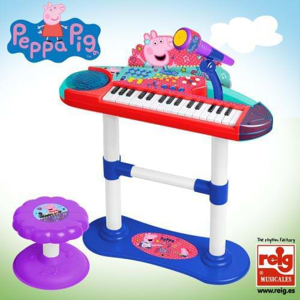 Picture of Keyboard electronic cu microfon si scaunel Peppa Pig