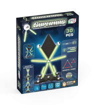 Imaginea Set de constructie magnetic Supermag Projects Glow, 30 piese