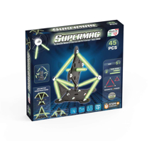 Imaginea Set de constructie magnetic Supermag Projects Glow, 45 piese