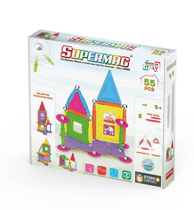 Imaginea Set de constructie magnetic Supermag Projects House, 55 piese