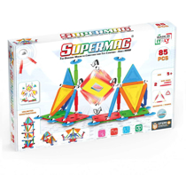 Imaginea Set de constructie magnetic Supermag Projects Multicolor, 85 piese