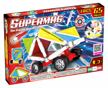 Imaginea Set de constructie masini cu piese magnetice Supermag, 65 piese