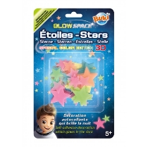 Poza cu Decoratiuni de perete fosforescente- Stele 3D multicolore