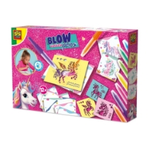 Poza cu Set Creativ Carioci Cu Aerograf - Unicorni