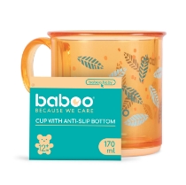 Poza cu Cana Cu Fund Antiderapant Baboo - 170 ml, Portocaliu, 12 luni+