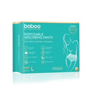 Poza cu Set Chiloti Absorbanti De Unica Folosinta Baboo-5 bucati, Marime L